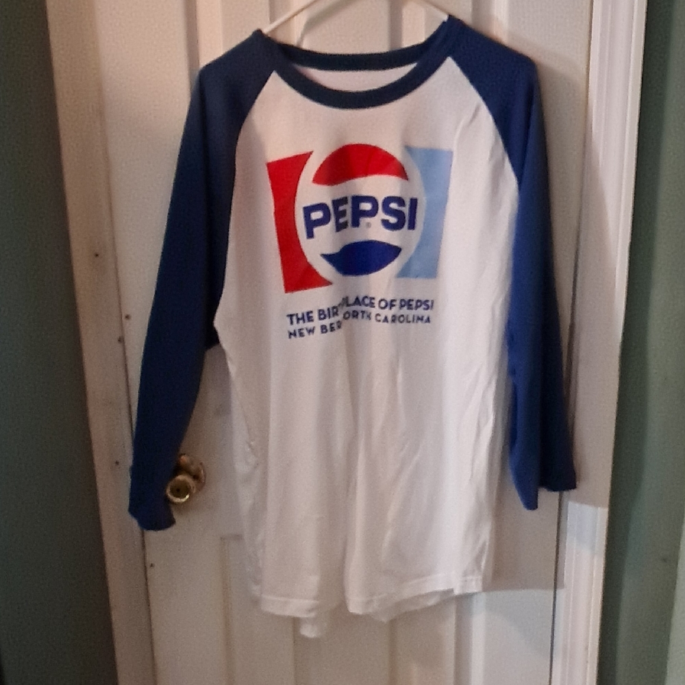 Pepsi Blue and White Long Sleeve Tees Iconic Design